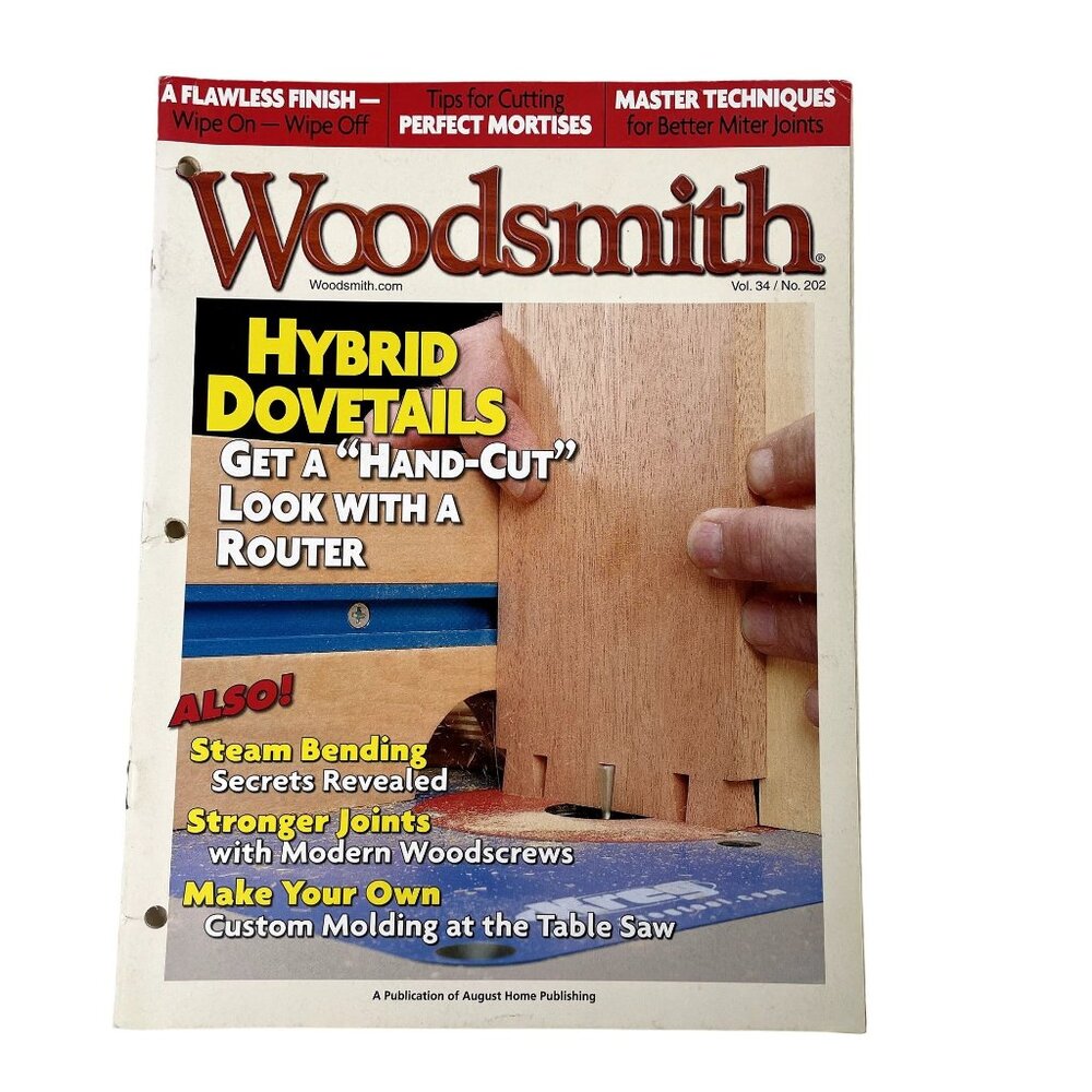 Woodsmith Woodworking Magazine u Vol 34 Issue 202 Aug Sep 2012 Hybrid Dovetails